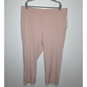 NWT Athleta Women's 2XL Brooklyn Textured Ankle Pants Size 24 Pink 54023- NEW